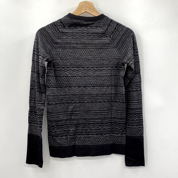 Lululemon black & gray patterned seamless long sleeve - Picture 5 of 6